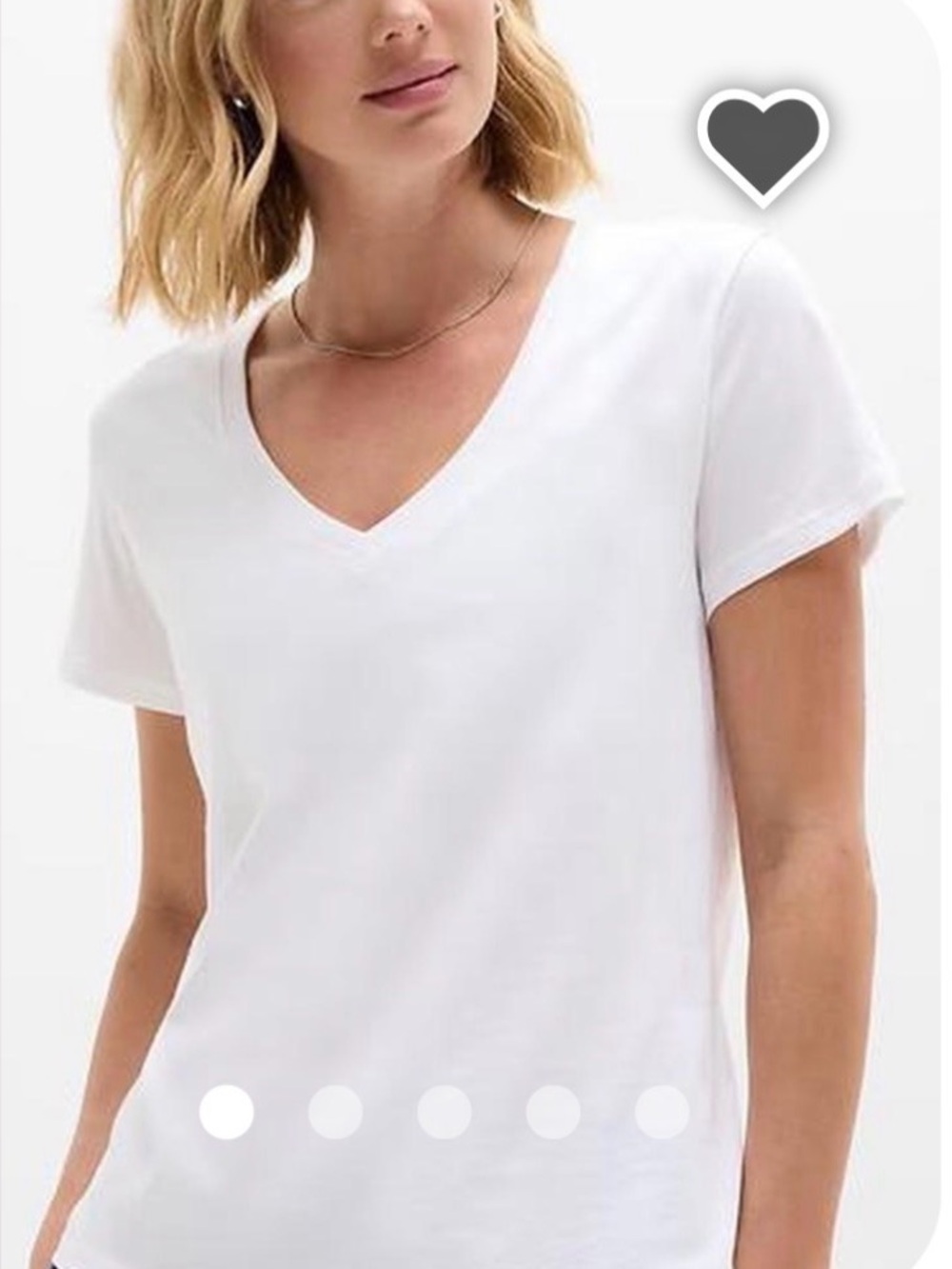 Athleta Essentials White V Neck Tee